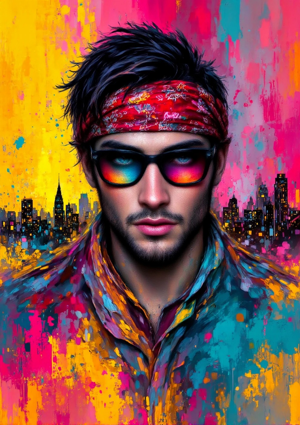 Stylized portrait of a man