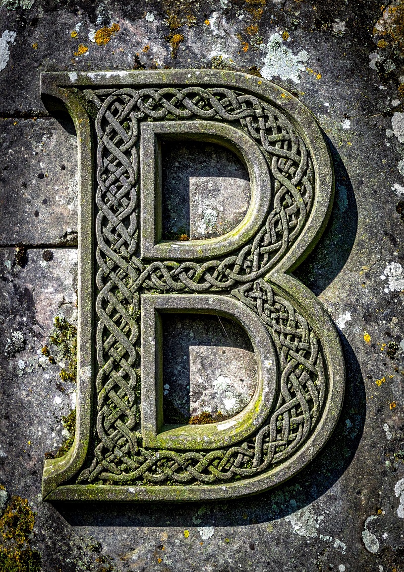Celtic Stone Initial B. Poster Only A2 Size