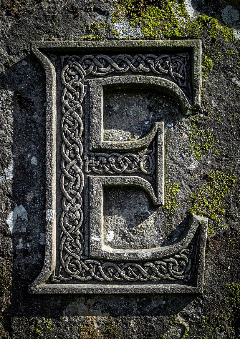 Celtic Stone Initial E. Poster Only A1 Size