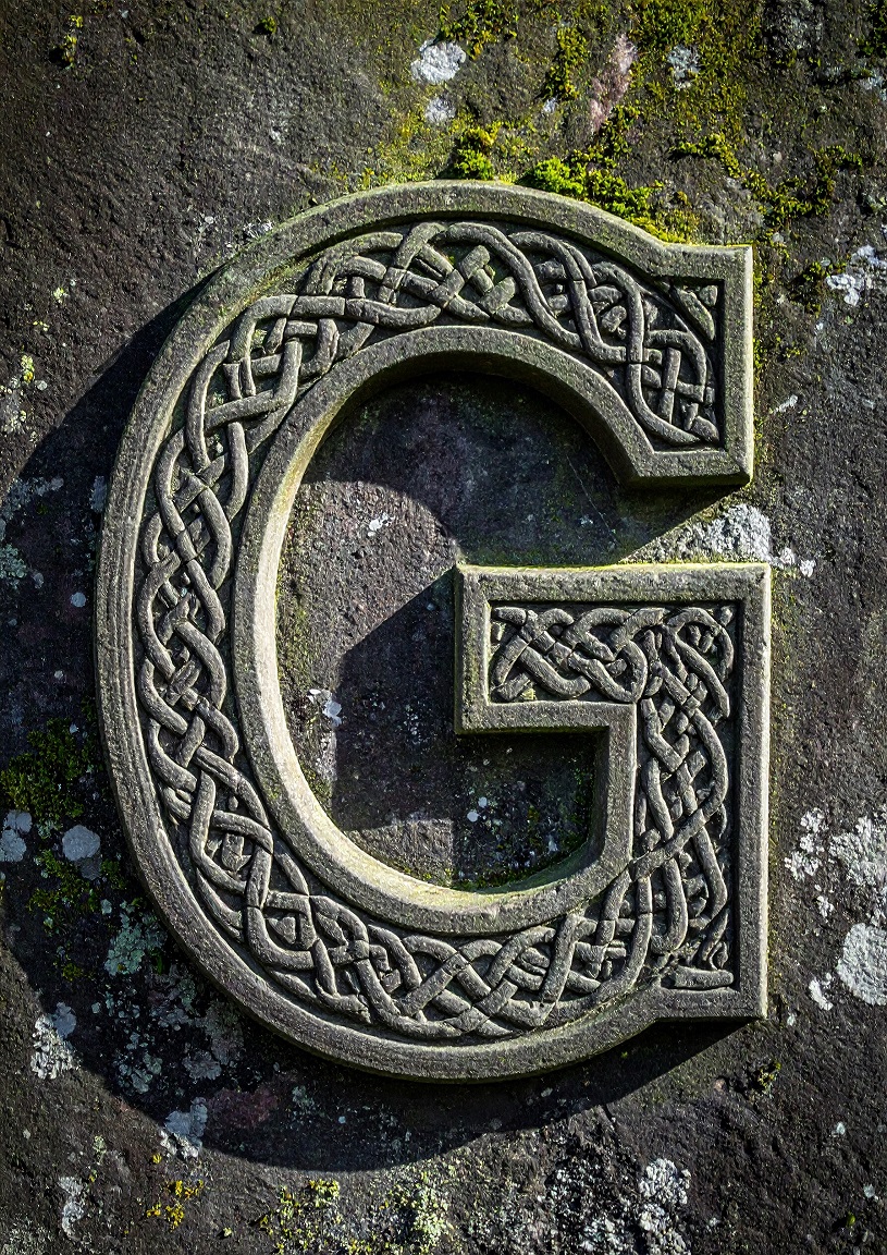 Celtic Stone Initial G. Poster Only A2 Size