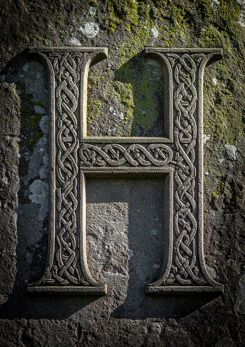 Celtic Stone Initial H. Poster Only A1 Size