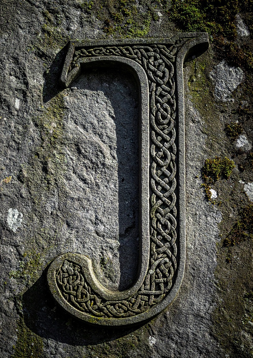 Celtic Stone Initial J. Poster Only A2 Size