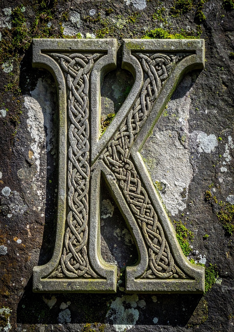 Celtic Stone Initial K. Poster Only A1 Size
