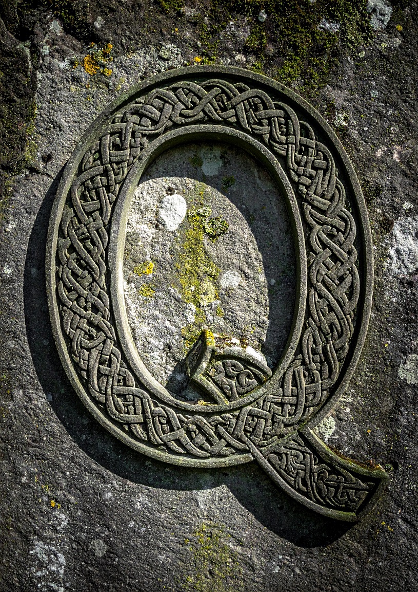 Celtic Stone Initial Q. Poster Only A2 Size