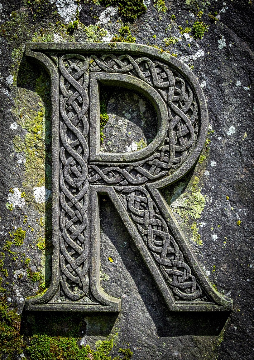Celtic Stone Initial R. Poster Only A1 Size