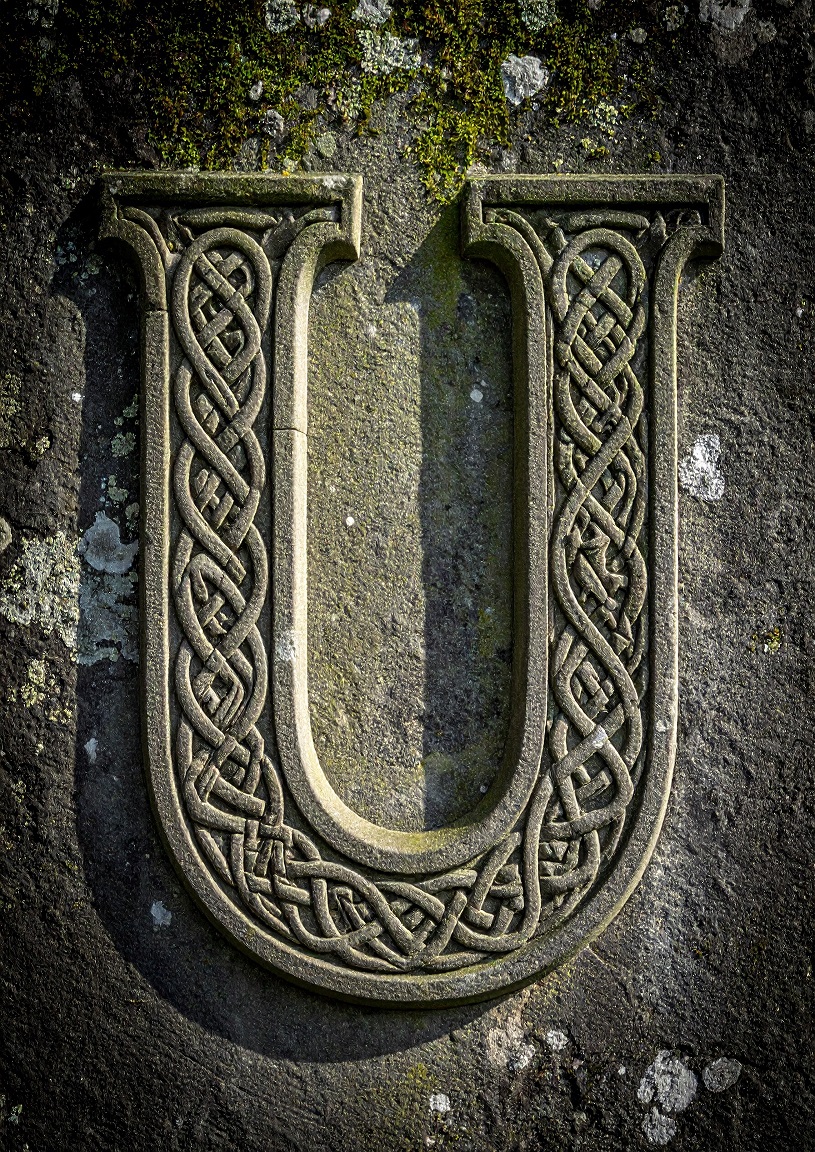 Celtic Stone Initial U. Poster Only A1 Size