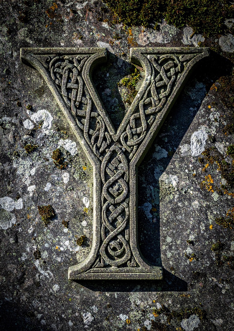 Celtic Stone Initial Y. Poster Only A1 Size