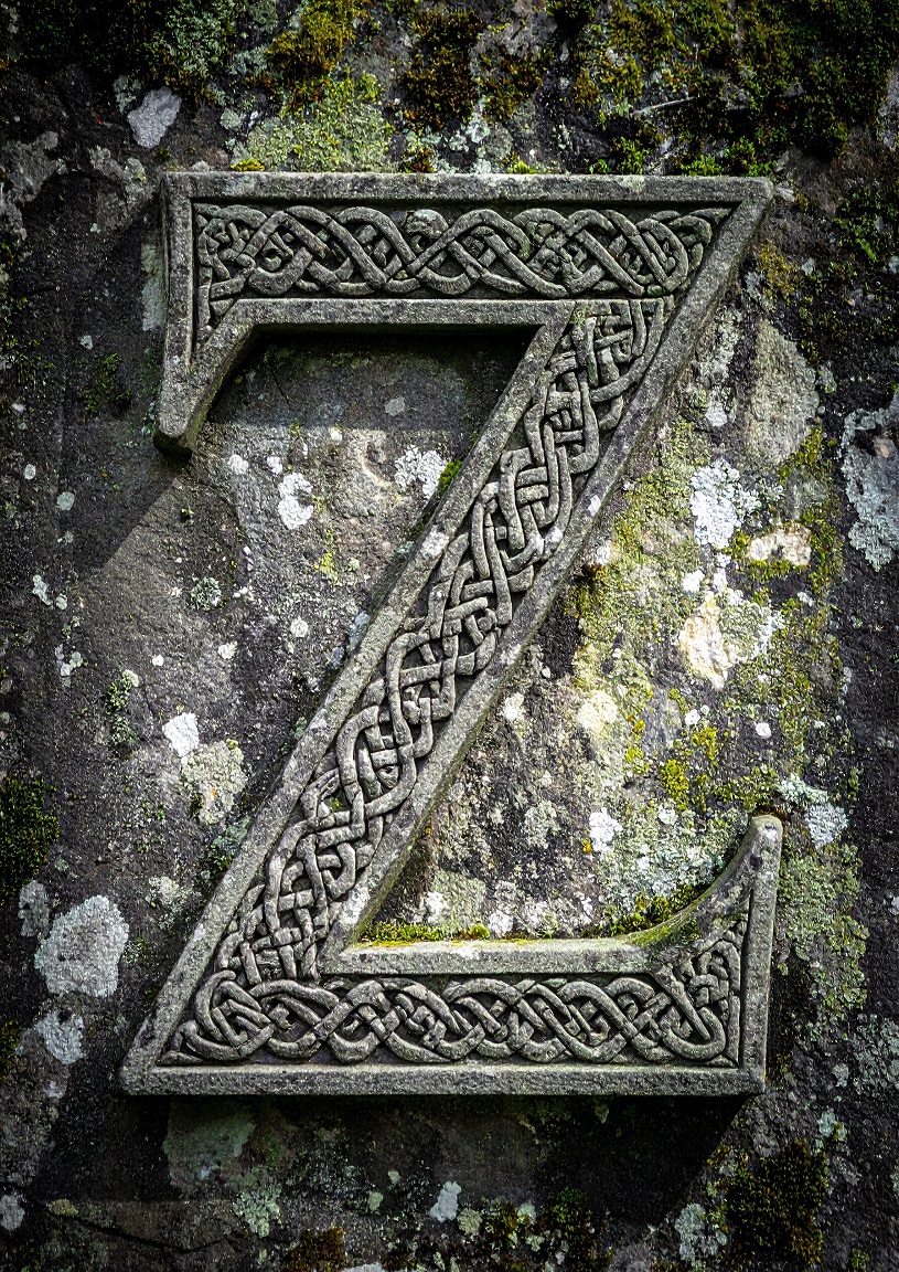 Celtic Stone Initial Z. Poster Only A1 Size